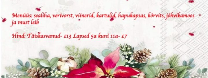 Jõulupidu Eesti Kodu Klubis Bradfordis