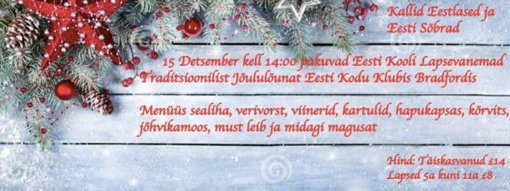 Jõulupidu Bradfordi Eesti Kodus