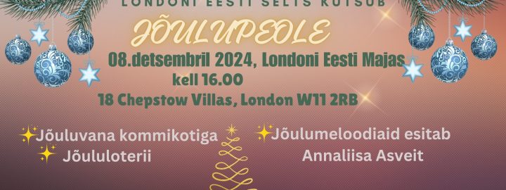 Jõulupidu Londoni Eesti Majas